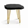 Tables basses - Table basse en chêne noir ancien – 52x59x45 cm – Aurum Arc - GLASS4CANDLES
