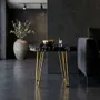 Tables basses - Table basse en chêne noir ancien – 52x59x45 cm – Aurum Arc - GLASS4CANDLES
