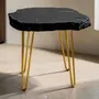 Tables basses - Table basse en chêne noir ancien – 52x59x45 cm – Aurum Arc - GLASS4CANDLES