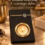 Tables basses - Table basse en chêne noir ancien – 52x59x45 cm – Aurum Arc - GLASS4CANDLES