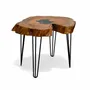 Coffee tables - Walnut Coffee Table – 57x68x78 cm – Walnut Verde - GLASS4CANDLES