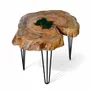 Coffee tables - Walnut Coffee Table – 57x68x78 cm – Walnut Verde - GLASS4CANDLES