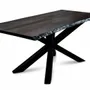 Tables Salle à Manger - Table à manger en chêne noir ancien – rectangle, 76x189x84 cm - GLASS4CANDLES