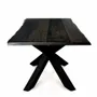 Tables Salle à Manger - Table à manger en chêne noir ancien – rectangle, 76x189x84 cm - GLASS4CANDLES