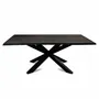 Tables Salle à Manger - Table à manger en chêne noir ancien – rectangle, 76x189x84 cm - GLASS4CANDLES