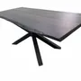 Tables Salle à Manger - Table à manger en chêne noir ancien – rectangle, 76x189x84 cm - GLASS4CANDLES