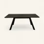 Tables Salle à Manger - Table à manger en chêne noir ancien – rectangle, 78x177x76 cm - GLASS4CANDLES