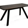 Tables Salle à Manger - Table à manger en chêne noir ancien – rectangle, 78x177x76 cm - GLASS4CANDLES