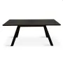 Tables Salle à Manger - Table à manger en chêne noir ancien – rectangle, 78x177x76 cm - GLASS4CANDLES