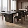 Tables Salle à Manger - Table à manger en chêne noir ancien – rectangle, 75x280x102 cm - GLASS4CANDLES