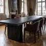 Tables Salle à Manger - Table à manger en chêne noir ancien – rectangle, 75x280x102 cm - GLASS4CANDLES