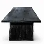 Tables Salle à Manger - Table à manger en chêne noir ancien – rectangle, 75x280x102 cm - GLASS4CANDLES