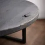 Tables basses - Table basse en chêne noir – cercle, 45x150x150 cm – Monolith Grey - GLASS4CANDLES