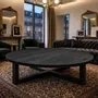 Tables basses - Table basse en chêne noir – cercle, 45x150x150 cm – Monolith Grey - GLASS4CANDLES