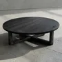 Tables basses - Table basse en chêne noir – cercle, 45x150x150 cm – Monolith Grey - GLASS4CANDLES