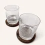 Glass - Bog Oak Whisky Glass Set – Cylinder, 10x80x80 mm – Noir Whisky Duo - GLASS4CANDLES