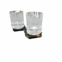 Glass - Bog Oak Whisky Glass Set – Cylinder, 10x80x80 mm – Noir Whisky Duo - GLASS4CANDLES