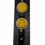Bougeoirs et photophores  - Bougeoir en chêne noir et métal doré – pour 2 bougies chauffe-plat - GLASS4CANDLES
