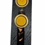 Bougeoirs et photophores  - Bougeoir en chêne noir et métal doré – pour 2 bougies chauffe-plat - GLASS4CANDLES