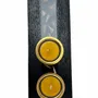 Bougeoirs et photophores  - Bougeoir en chêne noir et métal doré, 30x180x80 mm – modèle 2D0249 - GLASS4CANDLES