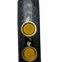 Bougeoirs et photophores  - Bougeoir en chêne noir et métal doré, 30x180x80 mm – modèle 2D0250 - GLASS4CANDLES