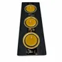 Candlesticks and candle holders - Bog Oak & Gold-tone Metal Tealight Holder, 30x220x80 mm – Model 3D0232 - GLASS4CANDLES