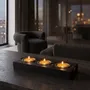 Candlesticks and candle holders - Bog Oak & Gold-tone Metal Tealight Holder, 30x220x80 mm – Model 3D0232 - GLASS4CANDLES
