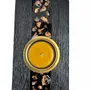 Bougeoirs et photophores  - Bougeoir en chêne noir et métal doré – pour 1 bougie chauffe-plat - GLASS4CANDLES