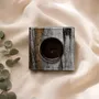 Candlesticks and candle holders - Bog Oak & Gold-tone Metal Tealight Holder – Rectangle – Model 1D0208 - GLASS4CANDLES