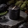 Coffrets et boîtes - Boîte à bague en chêne noir ancien et résine – cercle, 85x60x60 mm - GLASS4CANDLES