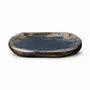 Trays - Bog Oak & Resin Serving Tray – Oval, 50x300x200 mm - GLASS4CANDLES
