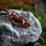 Bijoux - Pendentif en résine et feuille dorée – cœur, 38x26x6 mm – Échos Dorés - GLASS4CANDLES