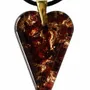 Bijoux - Pendentif en résine et feuille dorée – cœur, 38x26x6 mm – Échos Dorés - GLASS4CANDLES