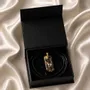 Jewelry - Bog Oak & Gold-Tone Leaf Pendant – Rectangle – Eternal Flow - GLASS4CANDLES