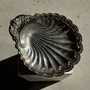 Trays - Large antique cup in silver plated metal embossed in the shape of a sh - OFFICE OBJETS