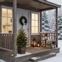 Aménagements pour bureau - NORDMANN - Sapin d'entrée naturel avec lumières et pot en bois - VAN DER GUCHT, SINCE 1870
