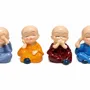 Objets de décoration - Set de 4 Moines de la Sagesse en Céramique 5,5 cm - ARABESK