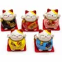 Objets de décoration - Set de 5 Chats Porte-Bonheur Maneki-neko en Résine 5 cm - ARABESK