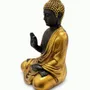Objets de décoration - Statue Bouddha Abhaya Noir et Doré en Résine 16 cm - ARABESK