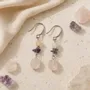 Bijoux - Boucles d'Oreilles Citrine Chauffée, Améthyste et Quartz Rose - ARABESK