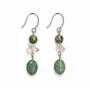 Jewelry - Green Zebra Jasper, Clear Quartz and Green Aventurine Earrings - ARABESK