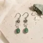 Jewelry - Green Zebra Jasper, Clear Quartz and Green Aventurine Earrings - ARABESK