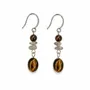 Bijoux - Boucles d'Oreilles Obsidienne Acajou, Labradorite et Œil de Tigre - ARABESK