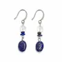 Bijoux - Boucles d’Oreilles – Cristal de Roche & Lapis-Lazuli - ARABESK