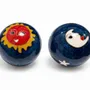 Objets de décoration - Boules de Massage Chinoises Soleil et Lune Bleues 4,2 cm - ARABESK