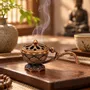 Scents - Copper-finish Handled Lotus Incense Burner 6,1 cm - ARABESK