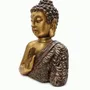 Objets de décoration - Buste Bouddha Doré et Effet Bois en Résine 25 cm - ARABESK