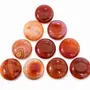 Bijoux - Lot de 10 cabochons ronds en Cornaline A – 25 mm - ARABESK
