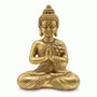 Objets de décoration - Statue Bouddha Namasté Doré en Résine 14 cm - ARABESK