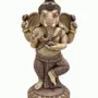 Objets de décoration - Statue Ganesh Dansant Mauve et Dorée en Résine 32 cm - ARABESK